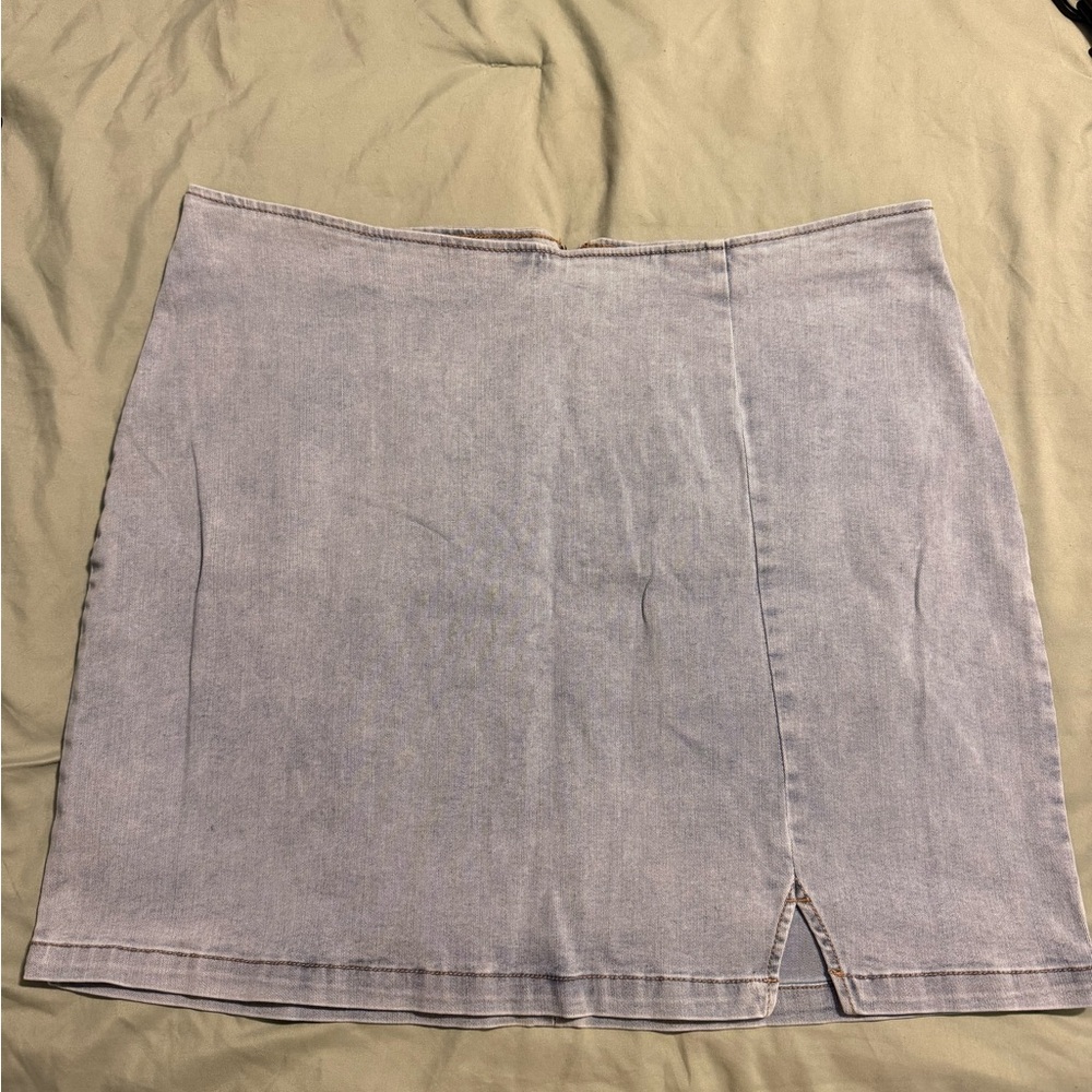 Classic Light Denim Mini Skirt